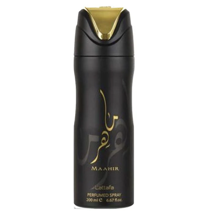 Maahir Gold Perfumed Body Spray Deodorant 200ml | Lattafa