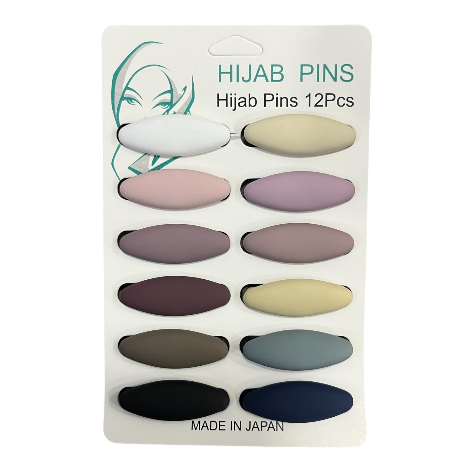 Matte Hijab Pins - Set of 12