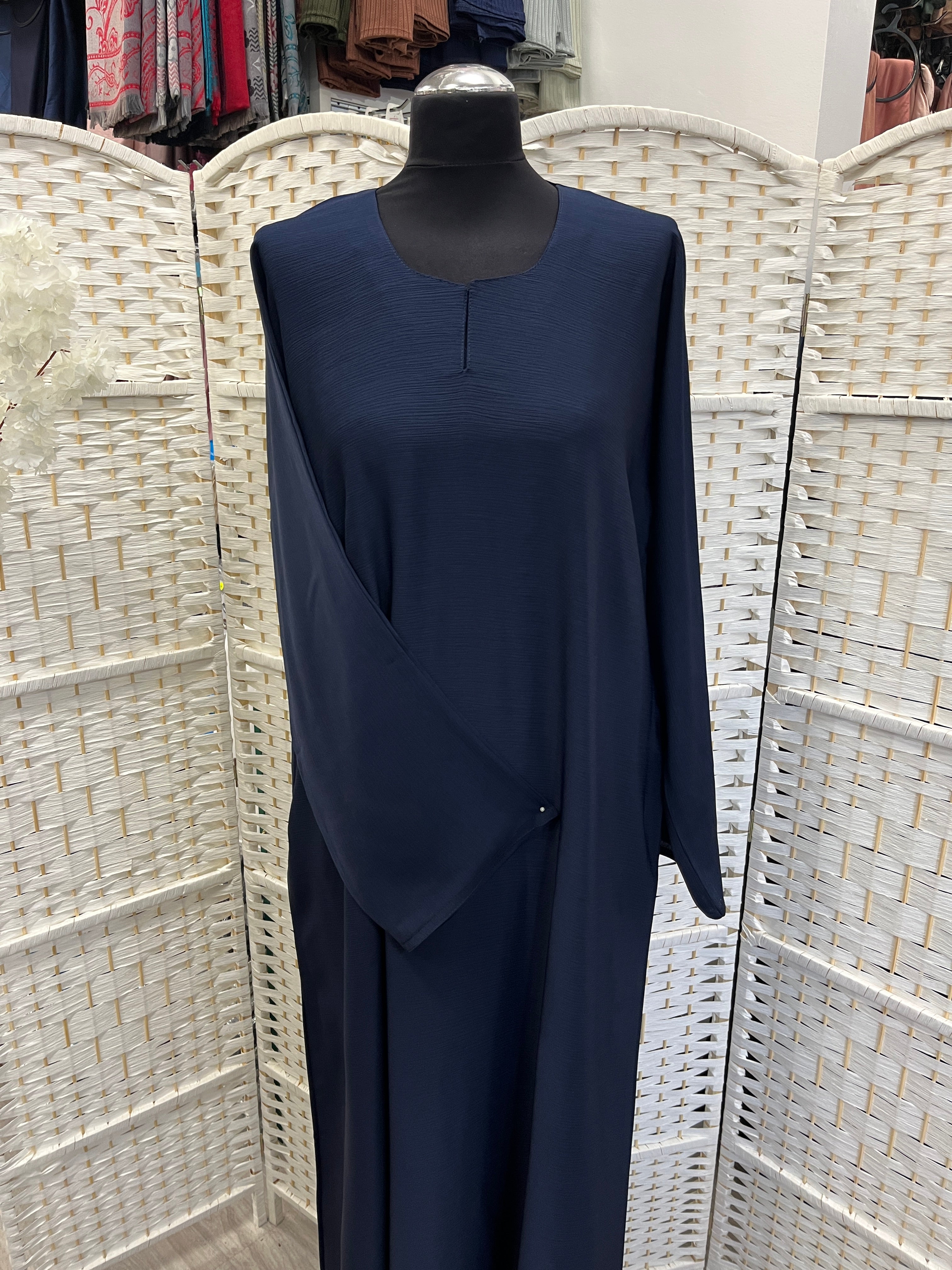 Dark Navy Plain Zoom Abaya