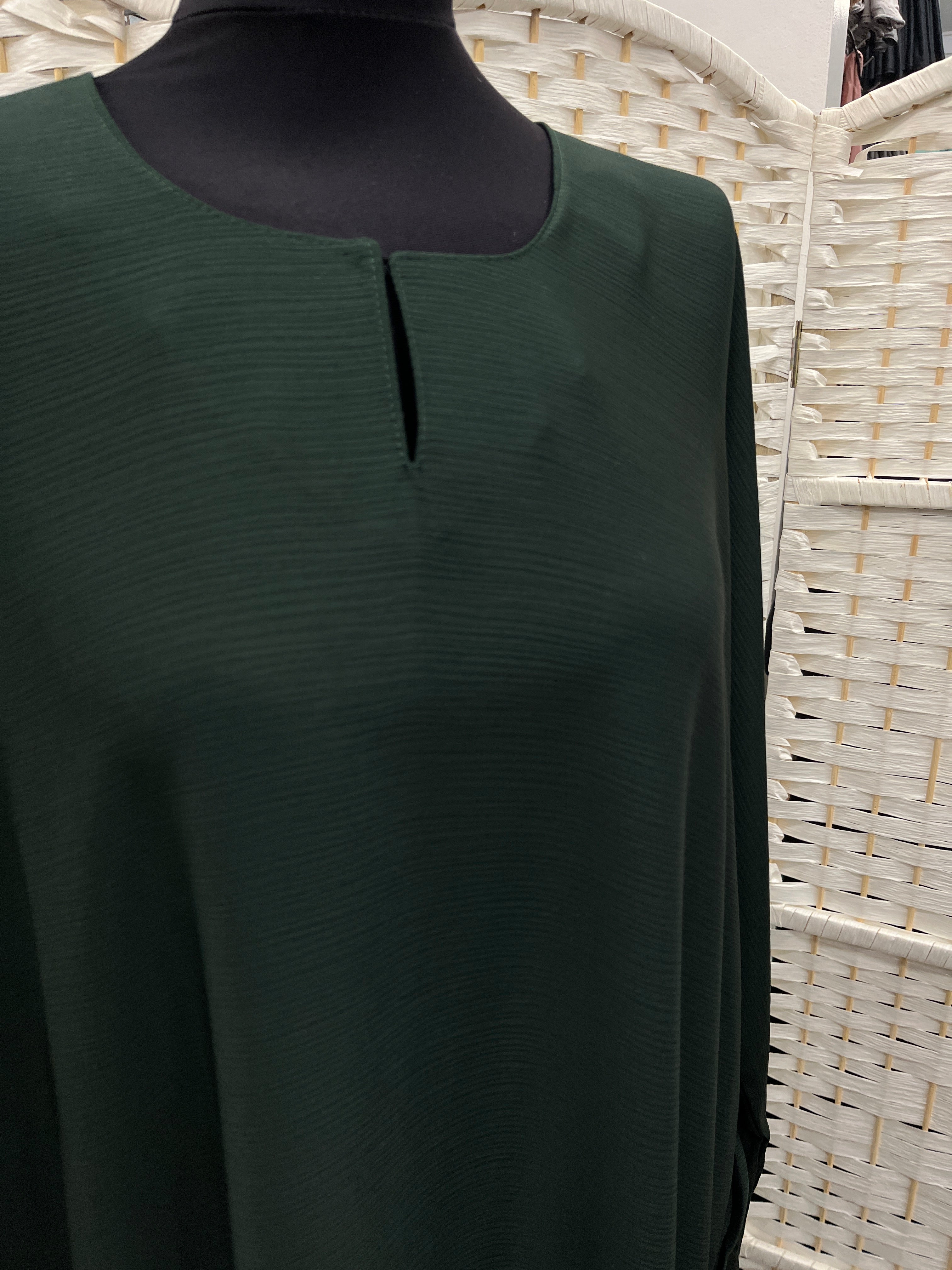 Forest Green Plain Zoom Abaya