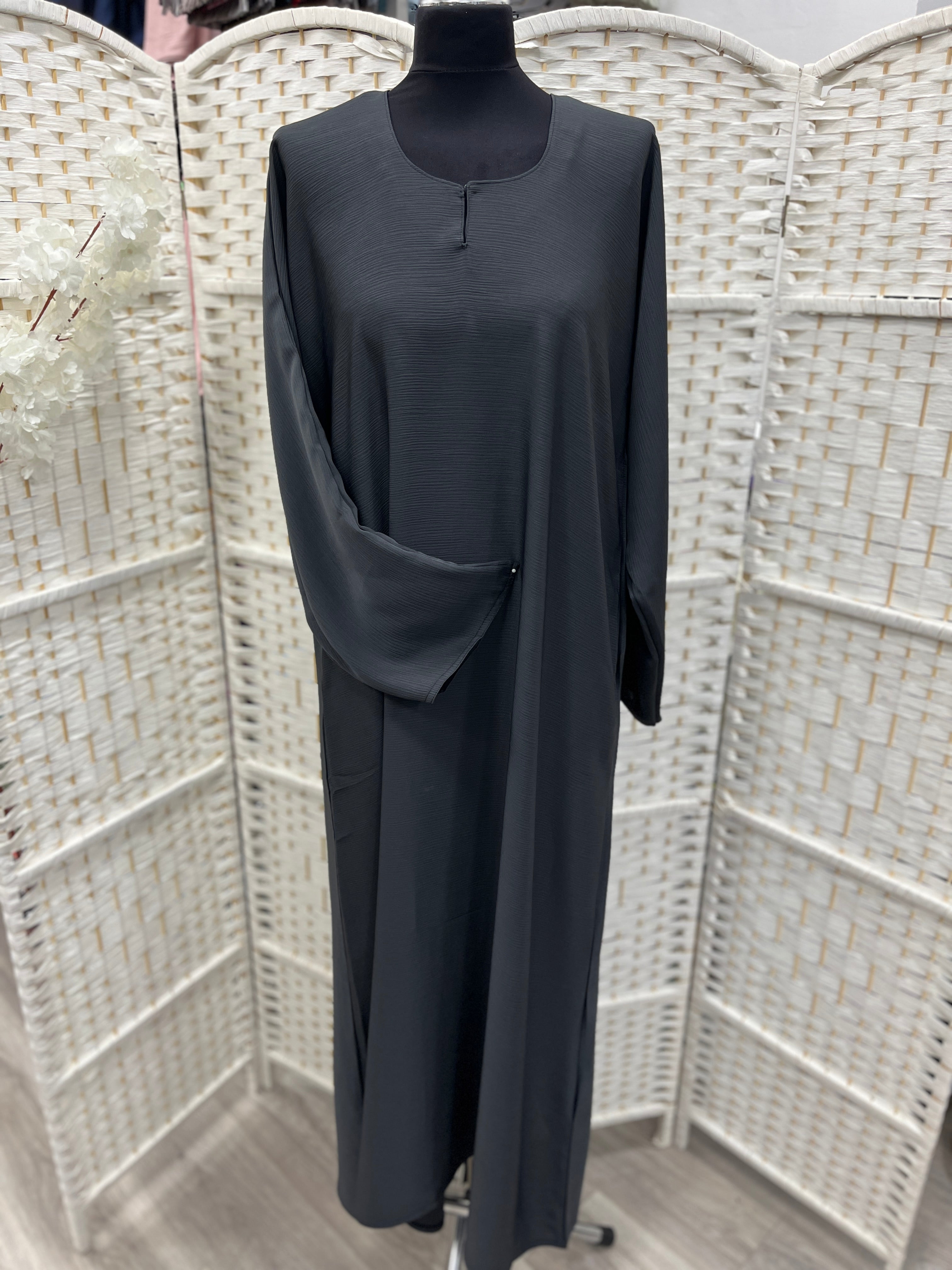 Grey Plain Zoom Abaya