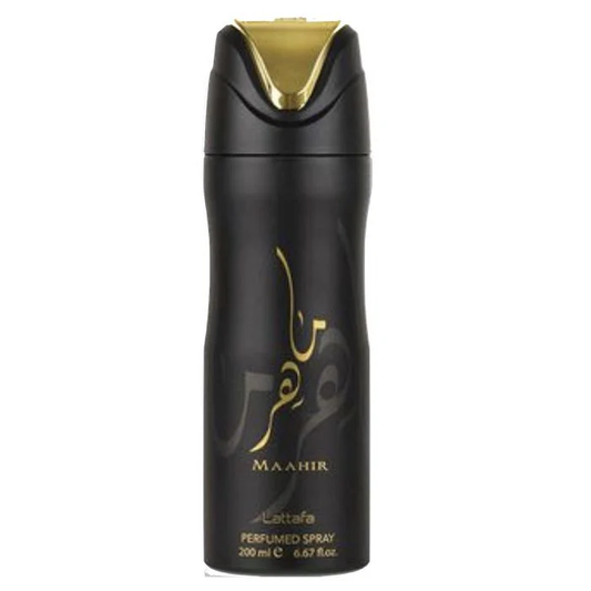 Maahir Gold Perfumed Body Spray Deodorant 200ml | Lattafa