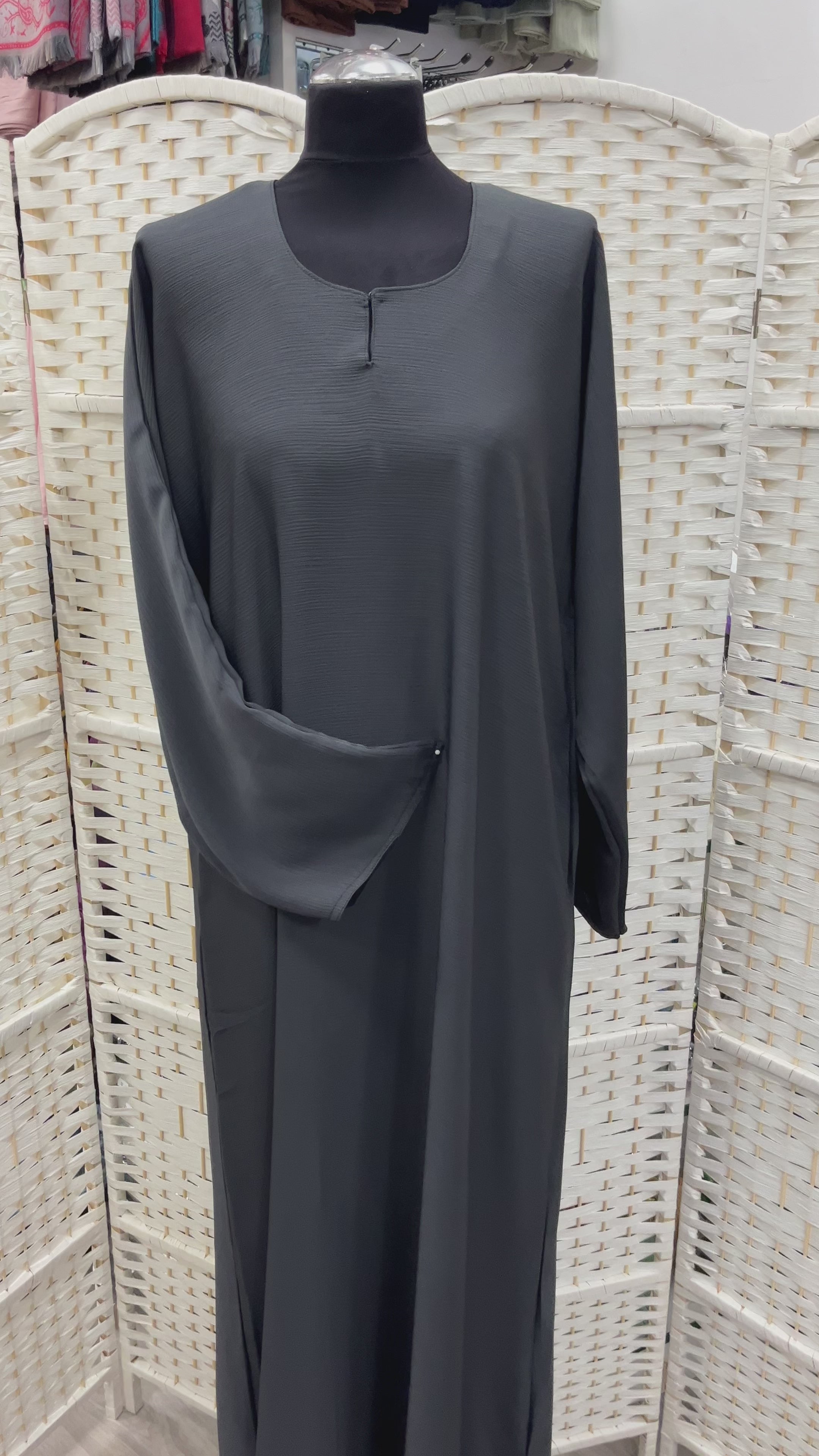 Grey Plain Zoom Abaya