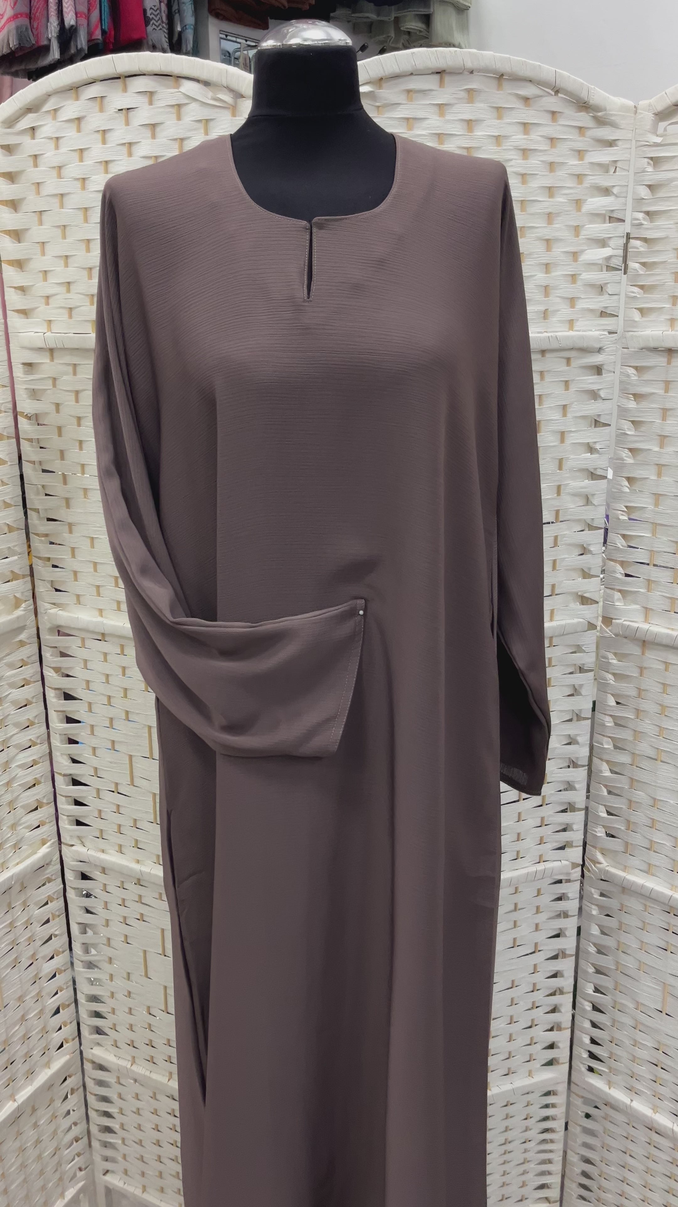 Mauve Plain Zoom Abaya